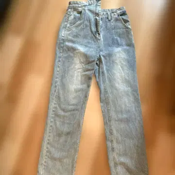 jeans 여성용 데님 서스펜더 포함 라이트 블루 데님 팬츠