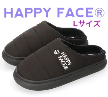 블랙 HAPPY FACE 사보 샌들 슬립온 L 사이즈 블랙 크로그