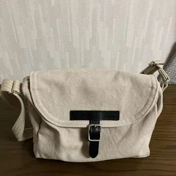 나카가와 마사시치 상점 베이지 캔버스 숄더백