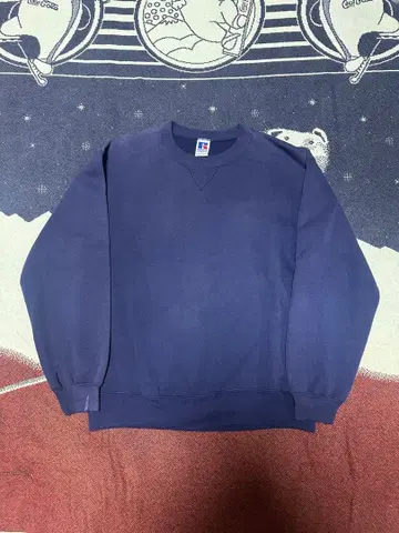 90s usa Russell athletic 무지 네이비 맨투맨