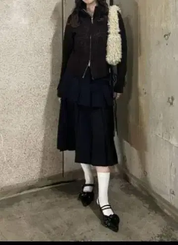 SLY 레이어드 플리츠 SK 레이어드 플리츠 스커트