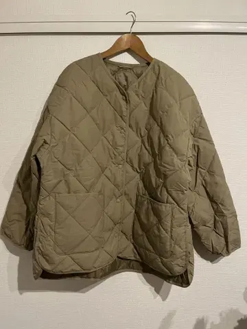 유니클로 카키 퀼팅 자켓 XL