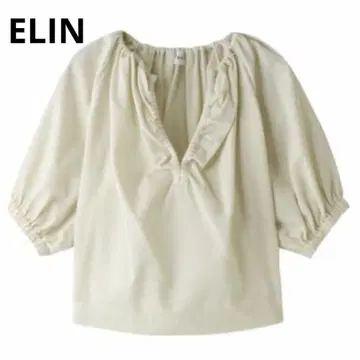 ELIN 에린 벌룬 슬리브 블라우스 크림