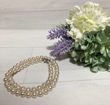 펄 진주 목걸이 액세서리 SILVER 각인 7mm 45cm