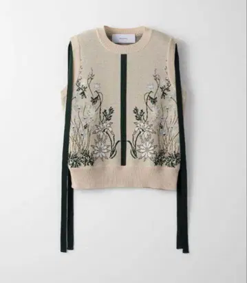 택 포함 새상품 Garden flower knit vest (ECRU)