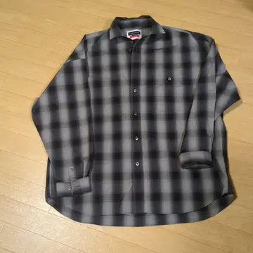MAISON SPECIAL 그레이 계열 체크 긴팔 셔츠