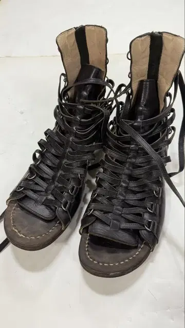 비리디안 가죽 부츠 샌들 상자3