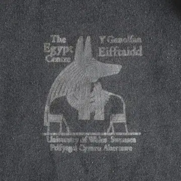 구제 90s 빈티지 스지 대학 아누비스 신 로고 래글런 맨투맨