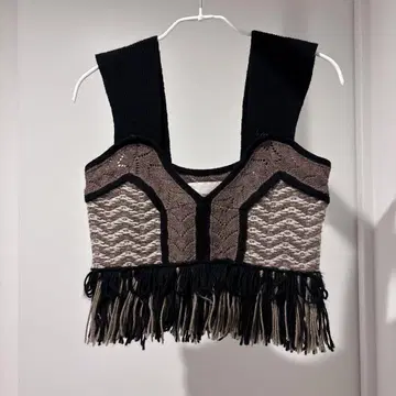 Jacquard Fringe Bustier todayful
