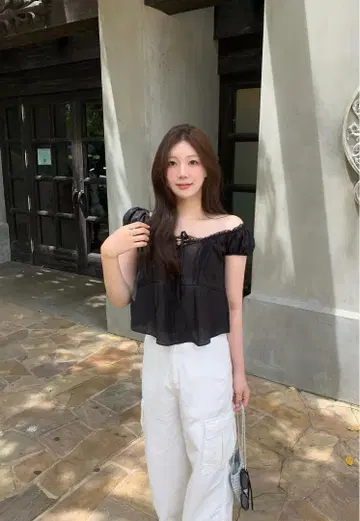 ondemin 리에 블라우스 블랙 ondmin riye