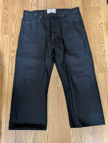 블랙사인 와이드 핏 데님 팬츠