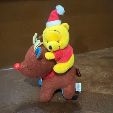 크리스마스 윈터 푸우 봉제 인형 마스코트 디즈니