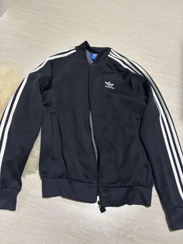 adidas 블랙 집업 저지 S