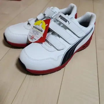 PUMA 화이트/레드 스니커즈 벨크로