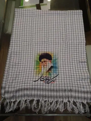 이란제 쿠피야 케피아 면 스카프 숄 최고 지도자 하메네이 사