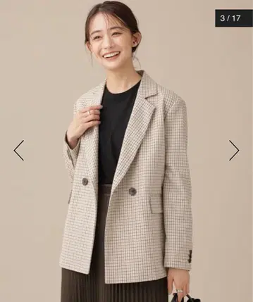 나노 유니버스 클래식 체크 더블 자켓