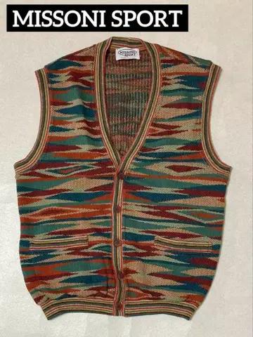 MISSONI SPORT 니트 베스트 멀티 컬러 빈티지