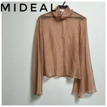 mideal 시스루 베이지 상의 마이딜 긴팔