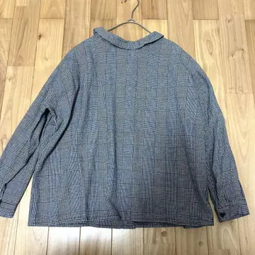 새상품급! hagumu 하그무 린넨 블렌드 글렌체크 2way 블라우스