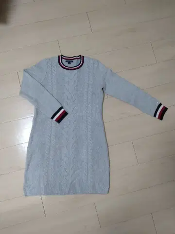 TOMMY HILFIGER 케이블 니트 그레이 니트 원피스 M 사이즈