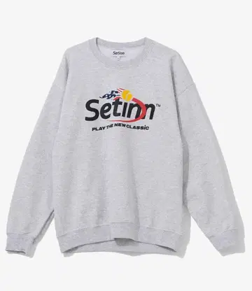 Setinn 그레이 맨투맨 트레이닝복