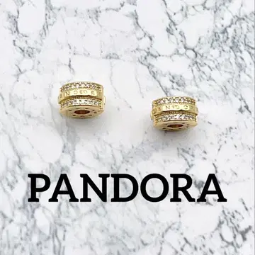 PANDORA 참 37 클립 2개 세트 골드