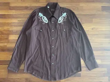 [ 70s VINTAGE ] 자수 웨스턴 셔츠