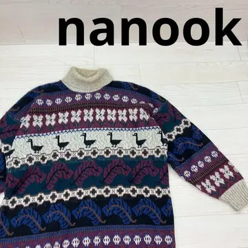 nanook 캐나다제 터틀넥 코튼 니트