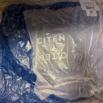 CITEN 키라키라 클리어 로고 토트백 로얄 블루