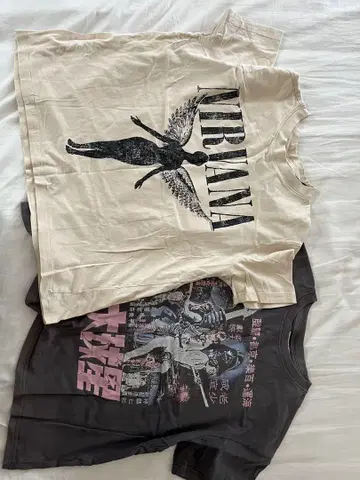 빈티지 마니아! NIRVANA 티셔츠와 스타 워즈 티셔츠 세트