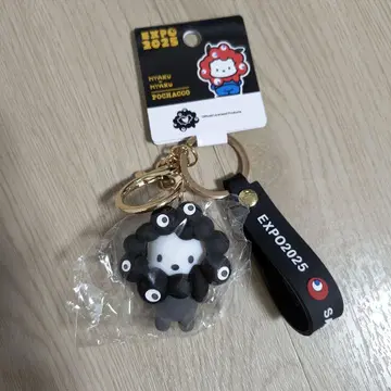 미사용 오사카 EXPO 포차코 산리오 블랙 미야쿠미야쿠 키링