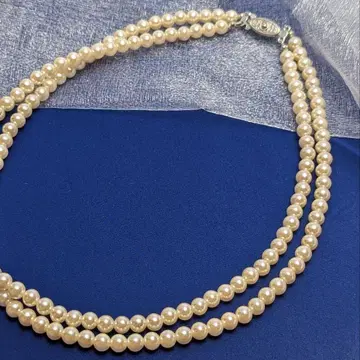 [ USED ] 6mm 펄 이중 목걸이