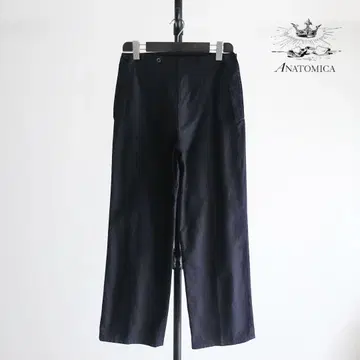 [ 프랑스제 ] ANATOMICA 블랙 세일러 팬츠 코튼 캔버스