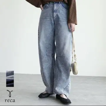 reca 배럴 레그 데님 팬츠