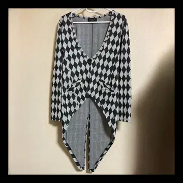 레어 BLACK PEACE NOW FOR MEN 흑백 연미 가디건