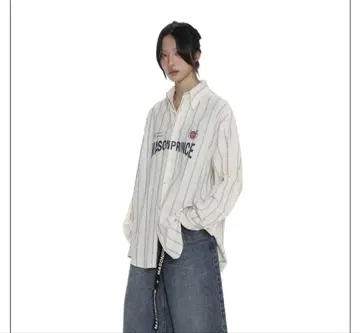 MAZONPRINCE 스트라이프 오버 사이즈 셔츠