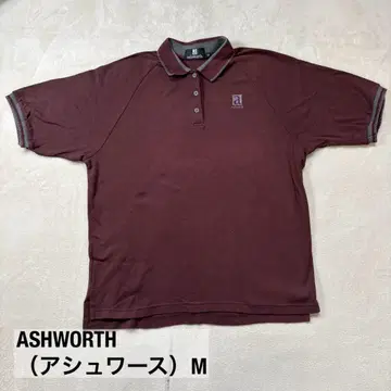 ASHWORTH 로고 입 피케 셔츠 오버 사이즈 코튼 100% 골프웨어