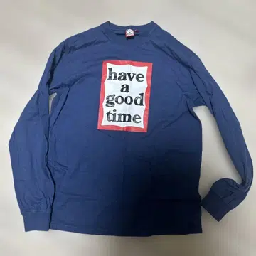 have a good time M 네이비 긴팔 티셔츠