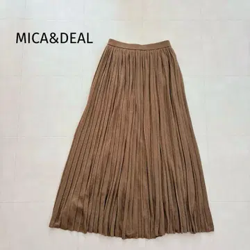 MICA&DEAL 운모&디얼 플리츠 니트 스커트 롱 울 혼방