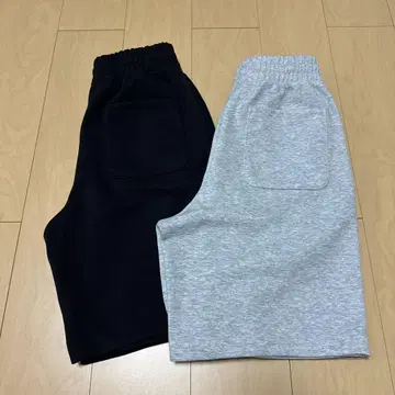 UNIQLO C 블랙 그레이 맨투맨 하프 팬츠 S 사이즈