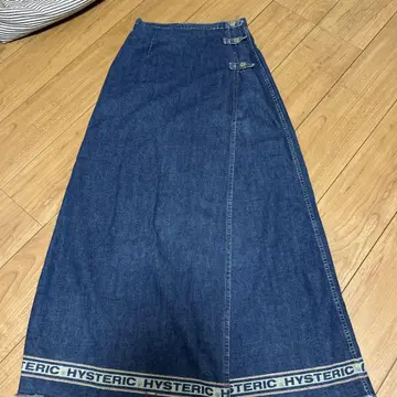 HYSTERIC GLAMOUR 데님 롱 랩 스커트