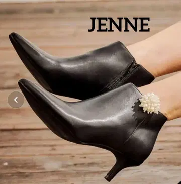 [ 미사용 새상품 JENNE 블랙 ] 스틸레토 부티 힐 7cm