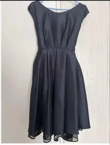 다크 블루 새틴풍 파티 드레스 원피스 결혼식