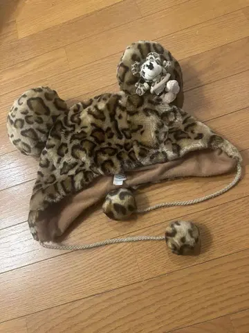 도쿄 디즈니랜드 표범 무늬 미니 팬캡