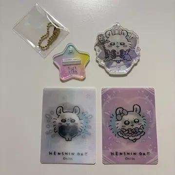 마법소녀 치이카와 모몽가 세트 카드 아크릴 스탠드 키링
