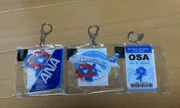 간사이 만박 미야쿠미야쿠 ANA 아크릴 키링 3개 세트