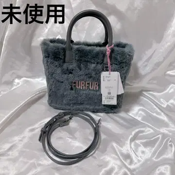 FURFUR 에코 퍼 토트백 차콜 그레이 C.GRY