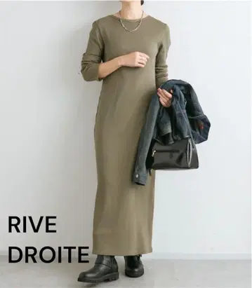 RIVE DROITE 2WAY 롱 리브 원피스 카키 free 슬림