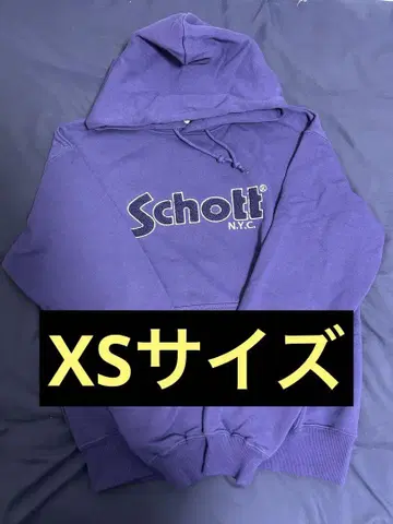 Schott 퍼플 후드 부착 후드티 XS 사이즈