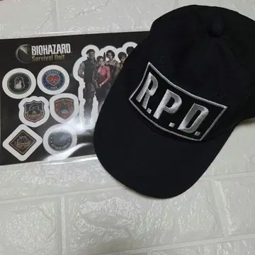 바이오하자드 R.P.D. 캡과 스티커 세트